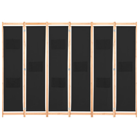vidaXL Kamerscherm met 6 panelen 240x170x4 cm stof zwart afbeelding2 - 1