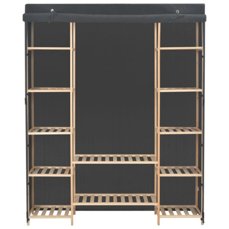 vidaXL Kledingkast 135x40x170 cm stof grijs afbeelding2 - 1