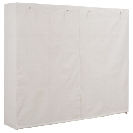 vidaXL Kledingkast 200x40x170 cm stof wit afbeelding2 - 1
