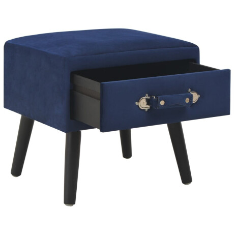 vidaXL Nachtkastje 40x35x40 cm fluweel blauw afbeelding2 - 1