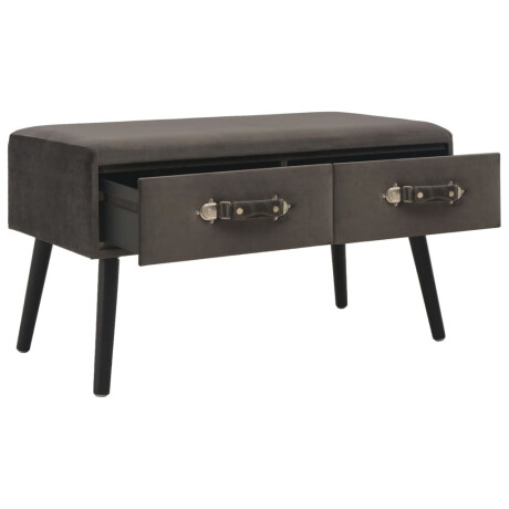 vidaXL Salontafel 80x40x46 cm fluweel grijs afbeelding2 - 1