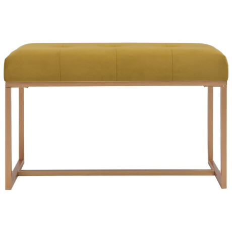 vidaXL Bankje 80 cm fluweel mosterdkleurig afbeelding2 - 1