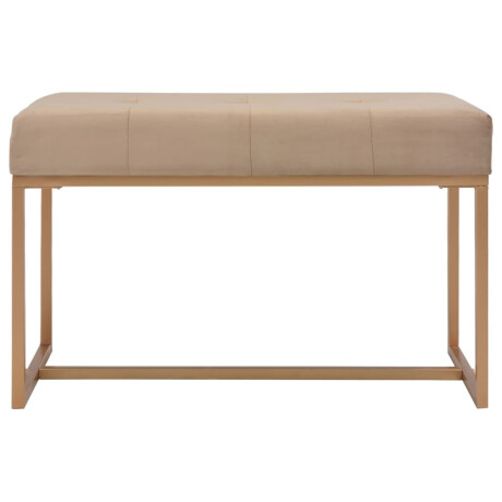 vidaXL Bankje 80 cm fluweel beige afbeelding2 - 1