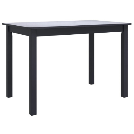 vidaXL Eettafel 114x71x75 cm massief rubberwood zwart afbeelding2 - 1