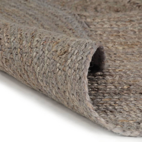 vidaXL Vloerkleed handgemaakt rond 150 cm jute grijs afbeelding2 - 1