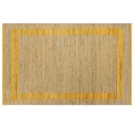 vidaXL Vloerkleed handgemaakt 160x230 cm jute geel afbeelding2 - 1