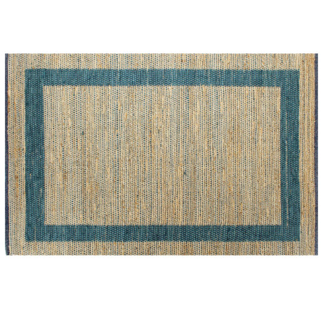 vidaXL Vloerkleed handgemaakt 160x230 cm jute blauw afbeelding2 - 1