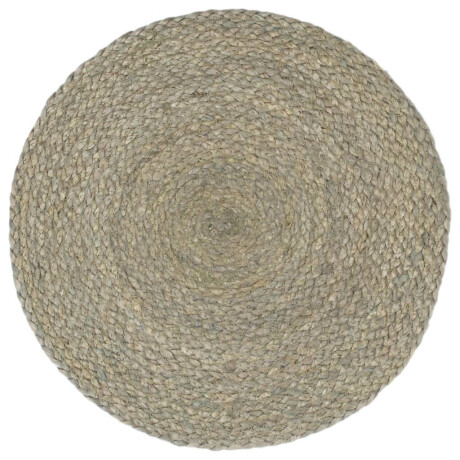 vidaXL Placemats 4 st rond 38 cm jute effen grijs afbeelding2 - 1