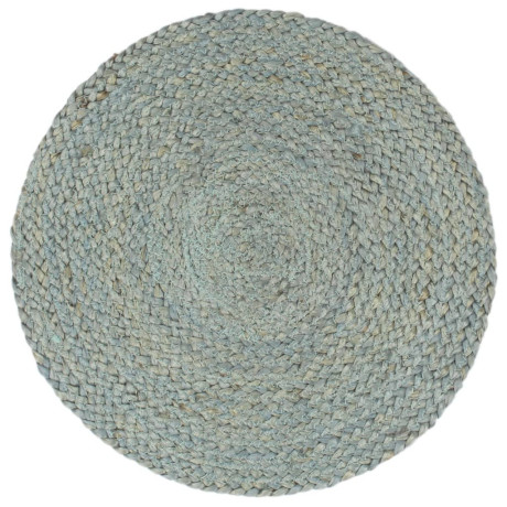 vidaXL Placemats 4 st rond 38 cm jute olijfgroen afbeelding2 - 1