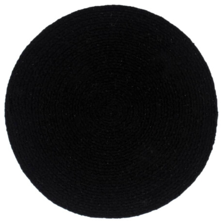 vidaXL Placemats 4 st rond 38 cm katoen effen zwart afbeelding2 - 1