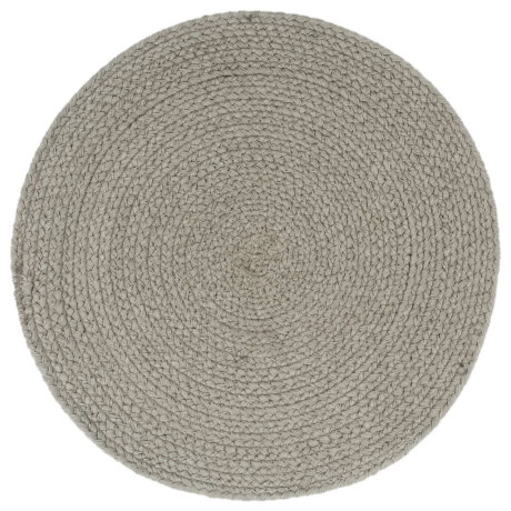 vidaXL Placemats 4 st rond 38 cm katoen effen grijs afbeelding2 - 1