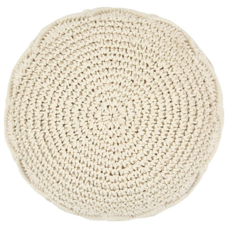 vidaXL Poef macramé handgemaakt 45x30 cm katoen afbeelding2 - 1