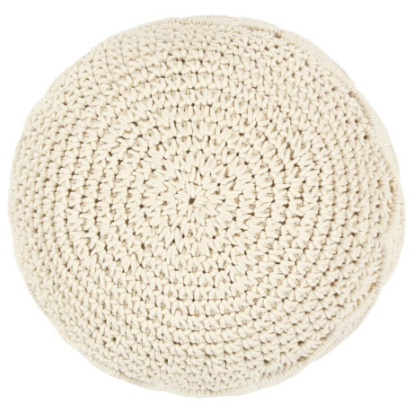 vidaXL Poef macramé handgemaakt 45x30 cm katoen afbeelding2 - 1