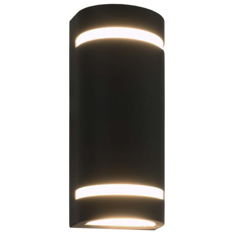 vidaXL Buitenwandlampen 2 st 35 W halfrond zwart afbeelding2 - 1