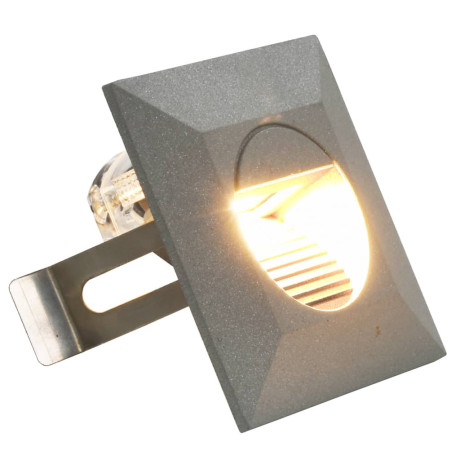 vidaXL LED-buitenwandlampen 6 st 5 W vierkant zilverkleurig afbeelding2 - 1