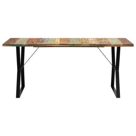 vidaXL Eettafel 180x90x76 cm massief gerecycled hout afbeelding2 - 1