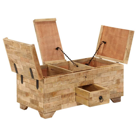 vidaXL Salontafel 80x40x35 cm massief mangohout afbeelding2 - 1