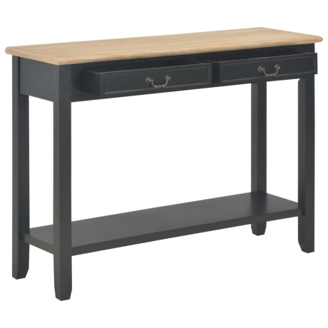 vidaXL Wandtafel 110x35x80 cm hout zwart afbeelding2 - 1