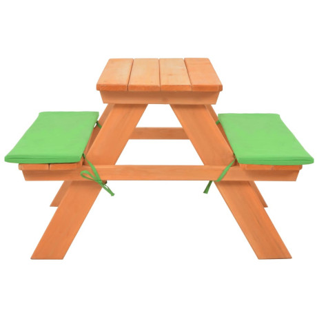 vidaXL Kinderpicknicktafel met banken 89x79x50 cm massief vurenhout afbeelding2 - 1