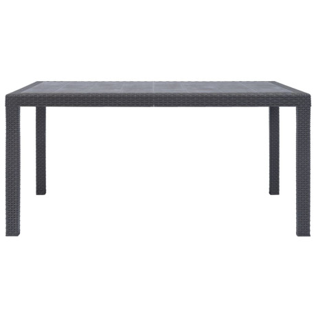 vidaXL Tuintafel 150x90x72 cm rattan-look kunststof bruin afbeelding2 - 1