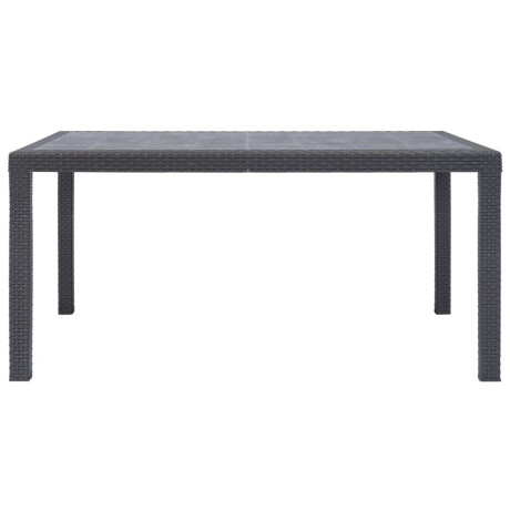 vidaXL Tuintafel 150x90x72 cm rattan-look kunststof bruin afbeelding2 - 1