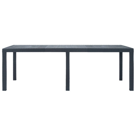 vidaXL Tuintafel 220x90x72 cm rattan-look kunststof antraciet afbeelding2 - 1