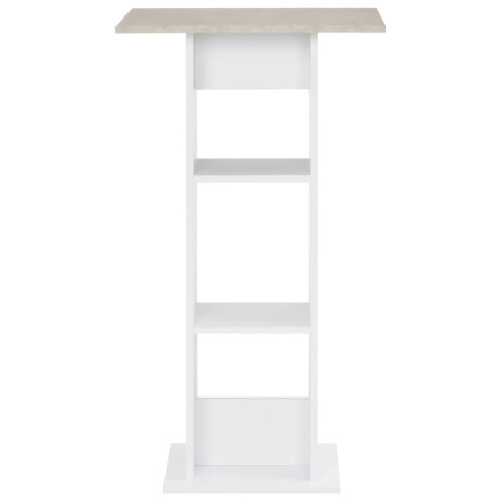 vidaXL Bartafel 60x60x110 cm wit en betonkleurig afbeelding2 - 1