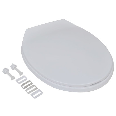 vidaXL Toiletbrillen met soft-close deksels 2 st kunststof wit afbeelding2 - 1