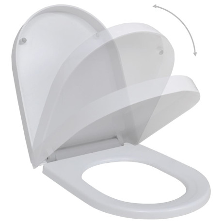 vidaXL Toiletbrillen met soft-close deksels 2 st kunststof wit afbeelding2 - 1