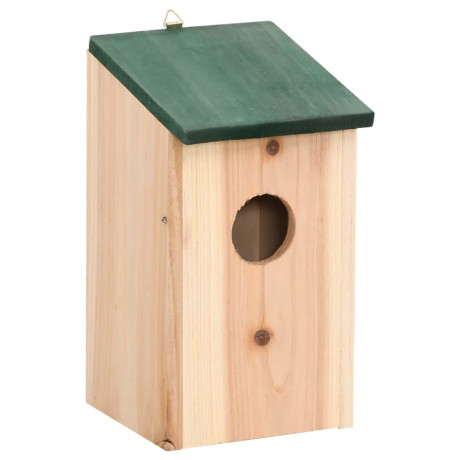 vidaXL Vogelhuisjes 8 st 12x12x22 cm hout afbeelding2 - 1