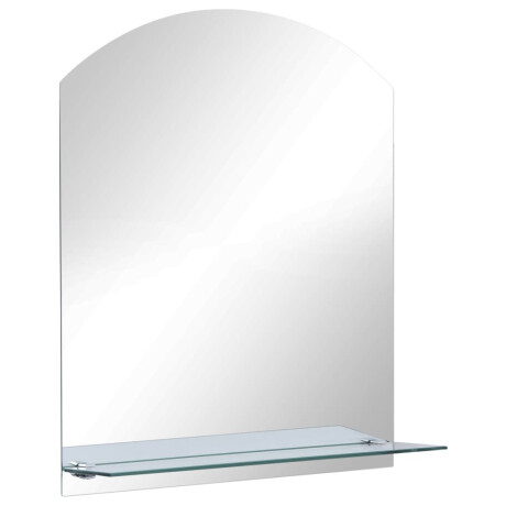 vidaXL Wandspiegel met schap 30x50 cm gehard glas afbeelding2 - 1