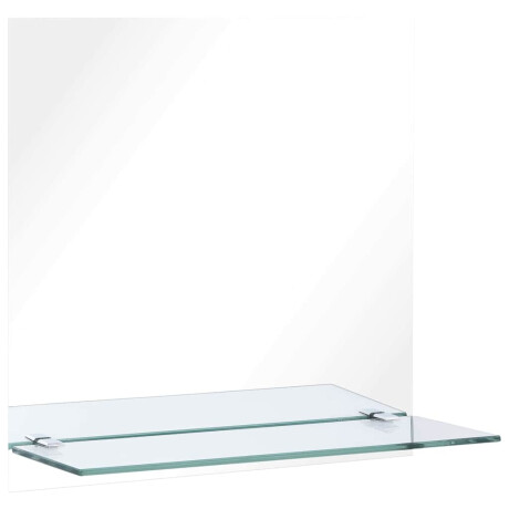 vidaXL Wandspiegel met schap 30x30 cm gehard glas afbeelding2 - 1
