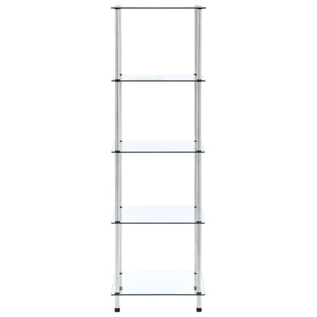 vidaXL Kastje 5-laags 40x40x130 cm gehard glas transparant afbeelding2 - 1