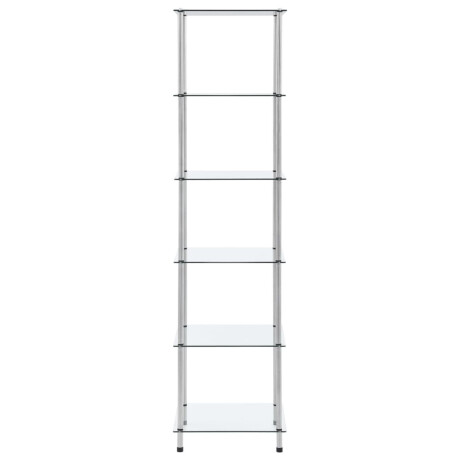 vidaXL Kastje 6-laags 40x40x160 cm gehard glas transparant afbeelding2 - 1
