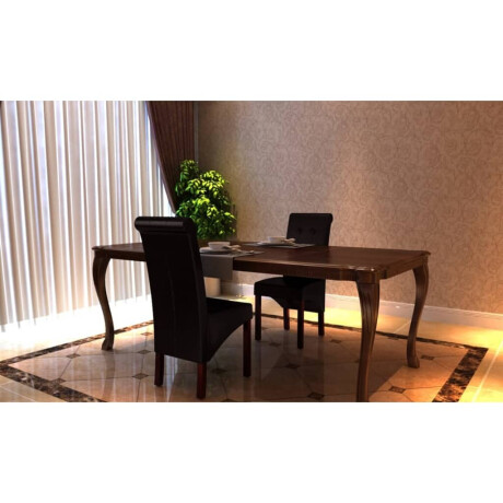 vidaXL Eetkamerstoelen 2 st kunstleer bruin afbeelding2 - 1