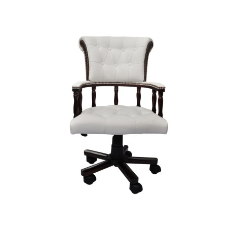 vidaXL Kantoorstoel draaibaar wit afbeelding2 - 1