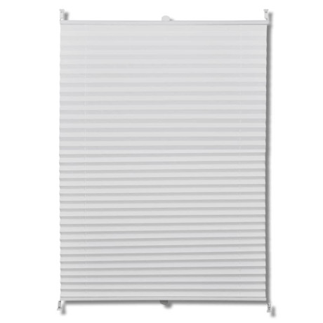 vidaXL Plisséjaloezie 70x125 cm wit afbeelding2 - 1