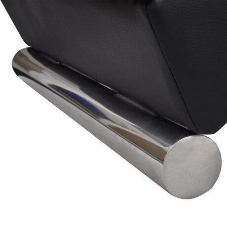 vidaXL Chaise longue kunstleer zwart afbeelding2 - 1