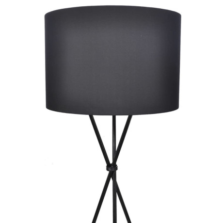vidaXL Lampenkap voor vloerlamp met hoge standaard zwart afbeelding2 - 1