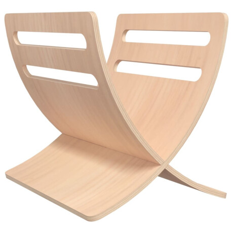 vidaXL Tijdschriftenrek vloermodel hout naturel afbeelding2 - 1