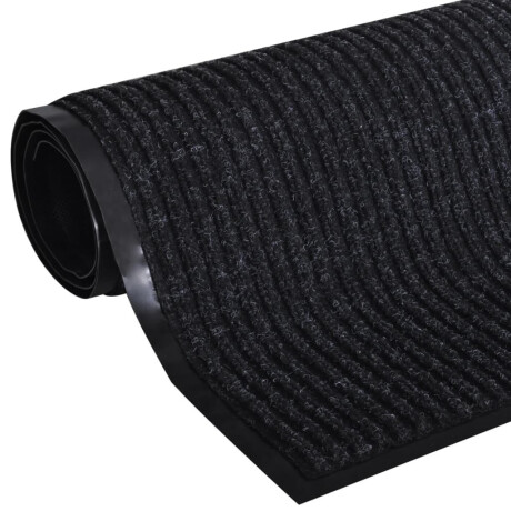 vidaXL Deurmat 90x150 cm PVC zwart afbeelding2 - 1