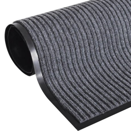 vidaXL Deurmat 90x150 cm PVC grijs afbeelding2 - 1