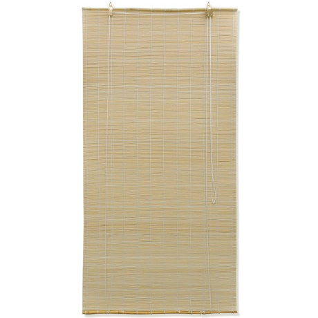 vidaXL Rolgordijn 140x160 cm bamboe naturel afbeelding2 - 1