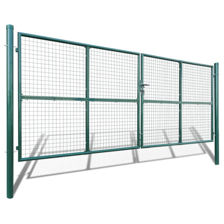 vidaXL Tuinpoort met gaasmatvulling 415 x 200 cm / 400 x 150 cm afbeelding2 - 1