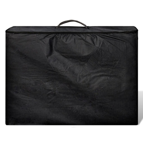 vidaXL Inklapbare massagetafel 3 zones met houten frame (zwart) afbeelding2 - 1