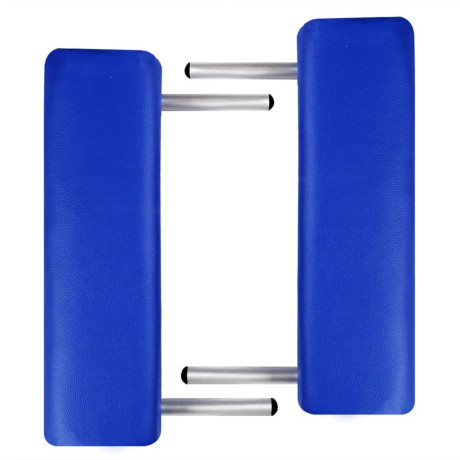 vidaXL Massagetafel met 2 zones inklapbaar aluminum frame blauw afbeelding2 - 1