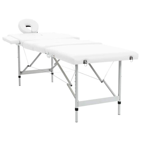 vidaXL Massagetafel inklapbaar met aluminium frame (vier delen / crèmewit) afbeelding2 - 1