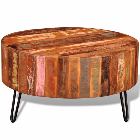 vidaXL Salontafel rond massief gerecycled hout afbeelding2 - 1
