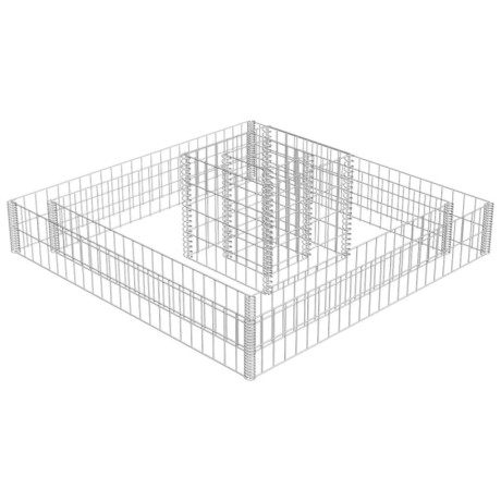 vidaXL Gabion plantenbak 120x120x20 cm gegalvaniseerd staal afbeelding2 - 1