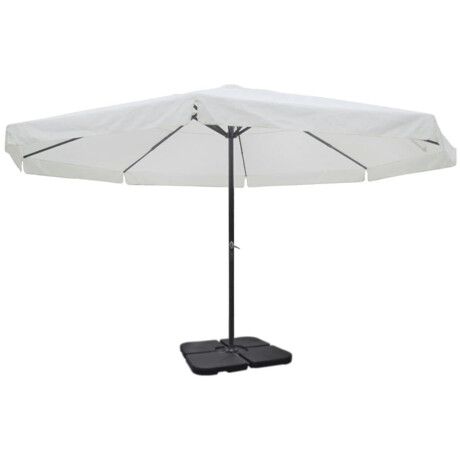 vidaXL Parasol met draagbare voet aluminium (wit) afbeelding2 - 1